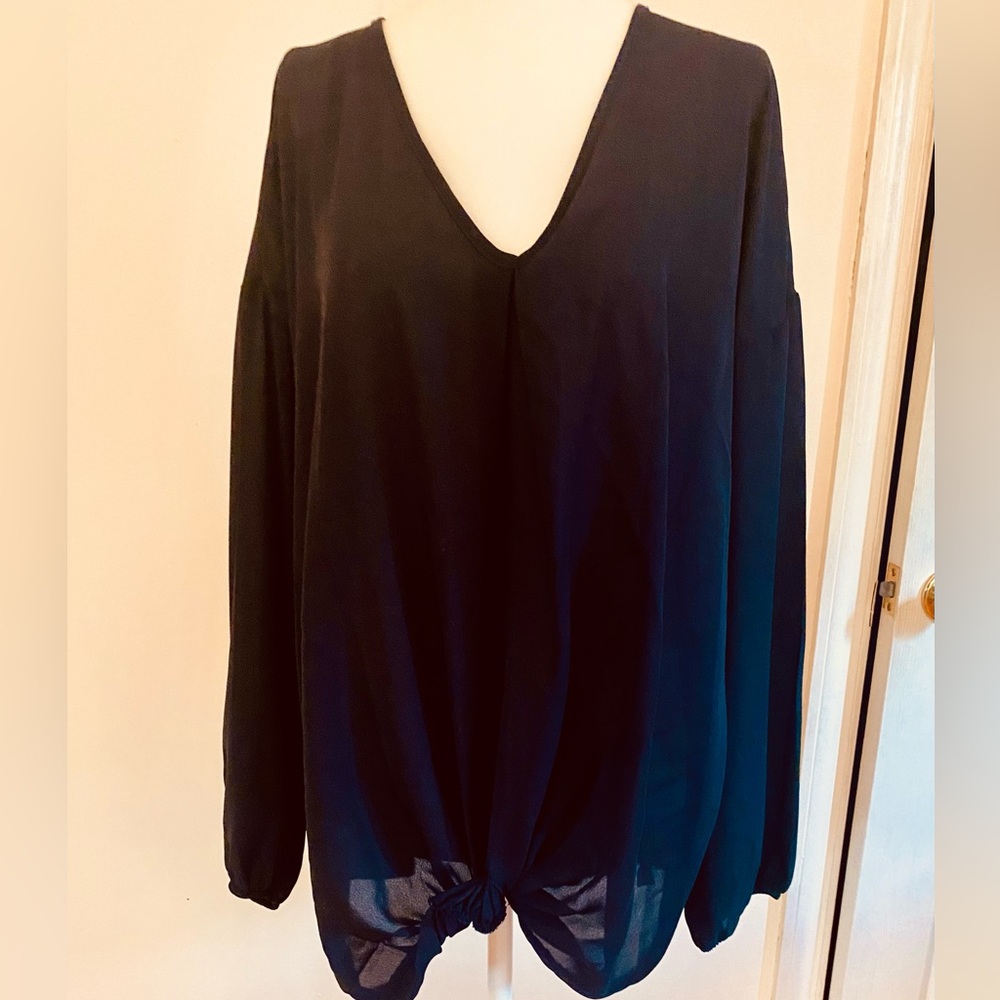 MTS dark blue V-Neck Blouse